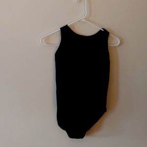 Two-piece black leotard..